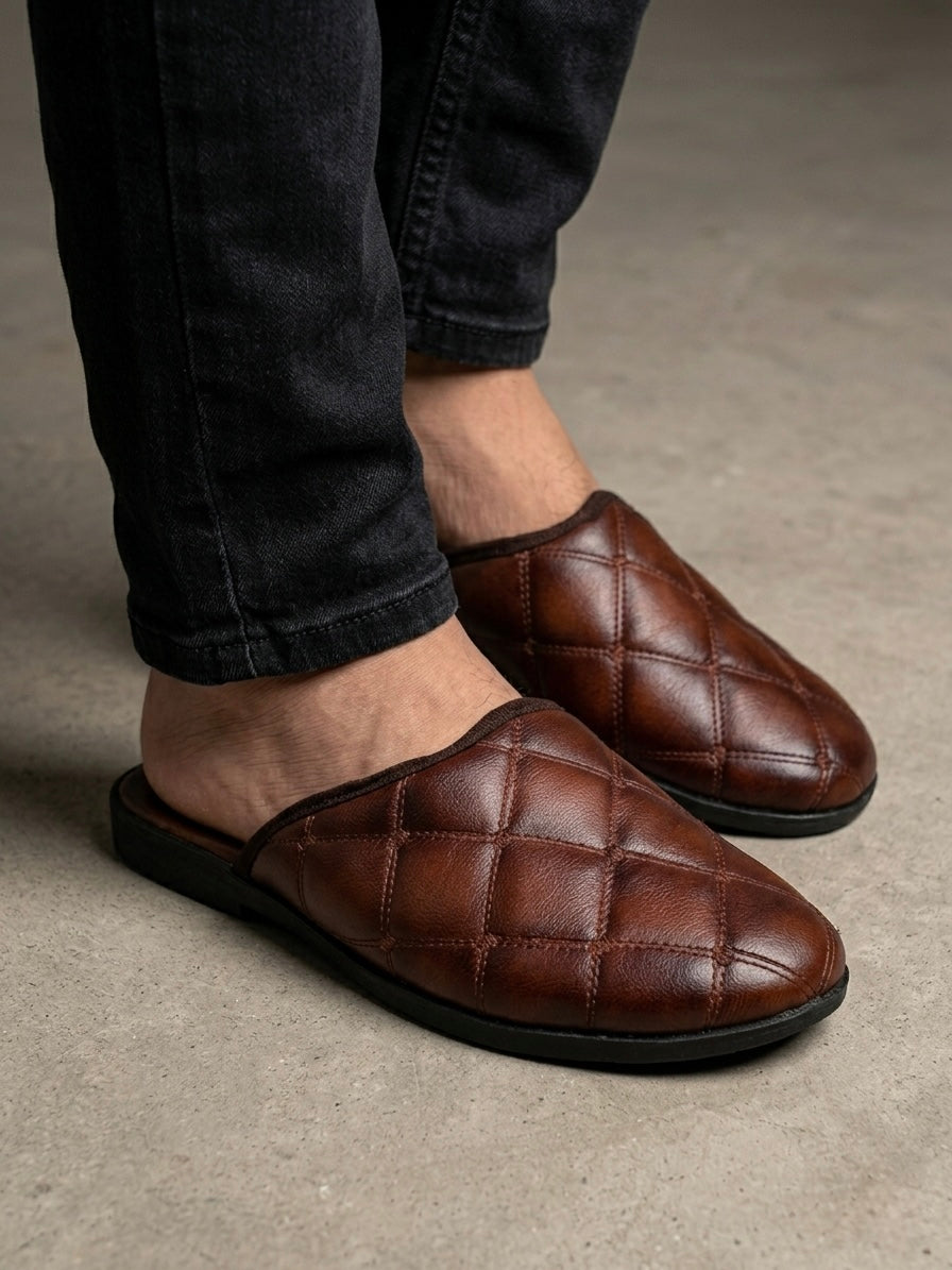 LEATHER INNER FOAM PADDED MULE