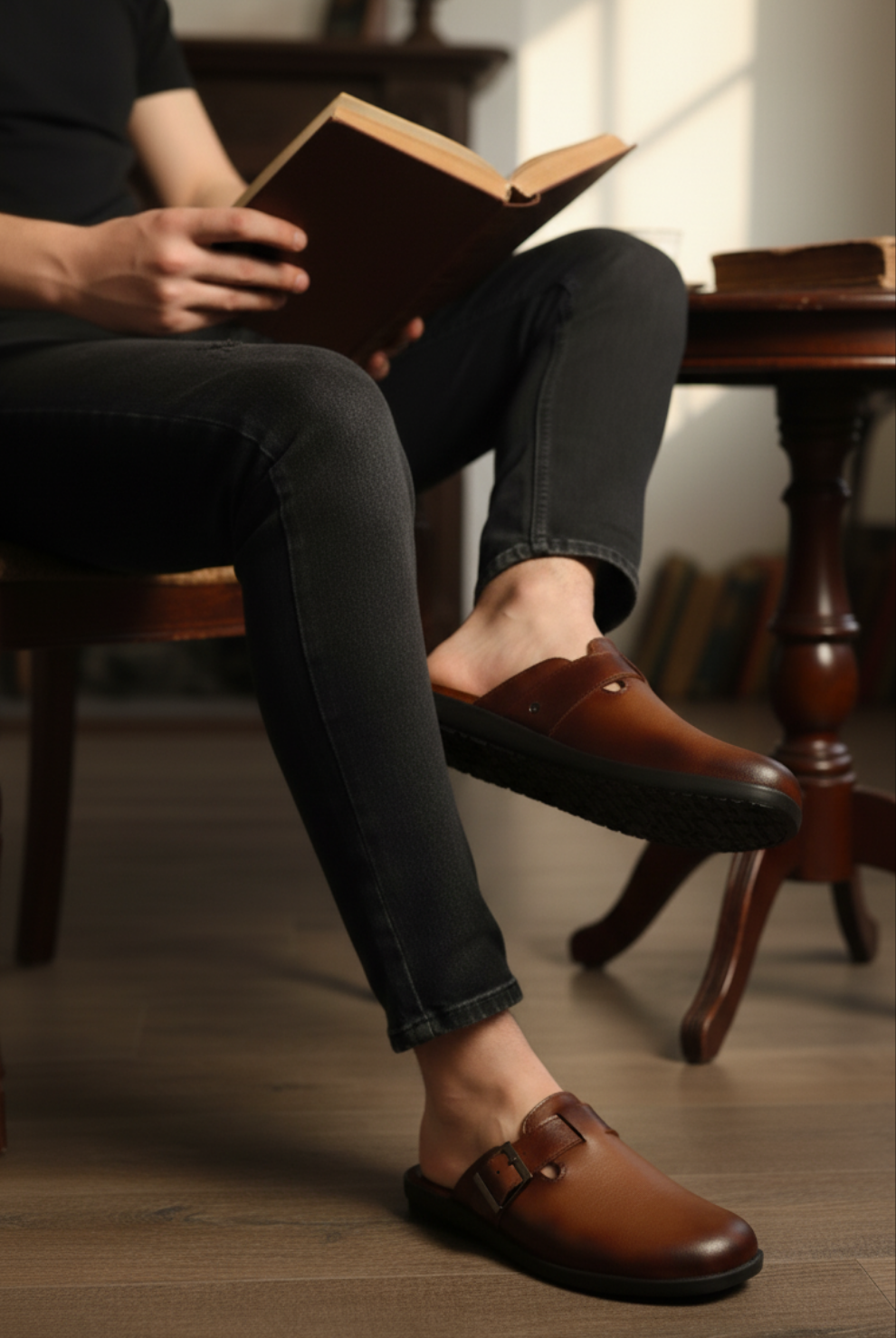 Mules | Premium Grain Leather Slip-On