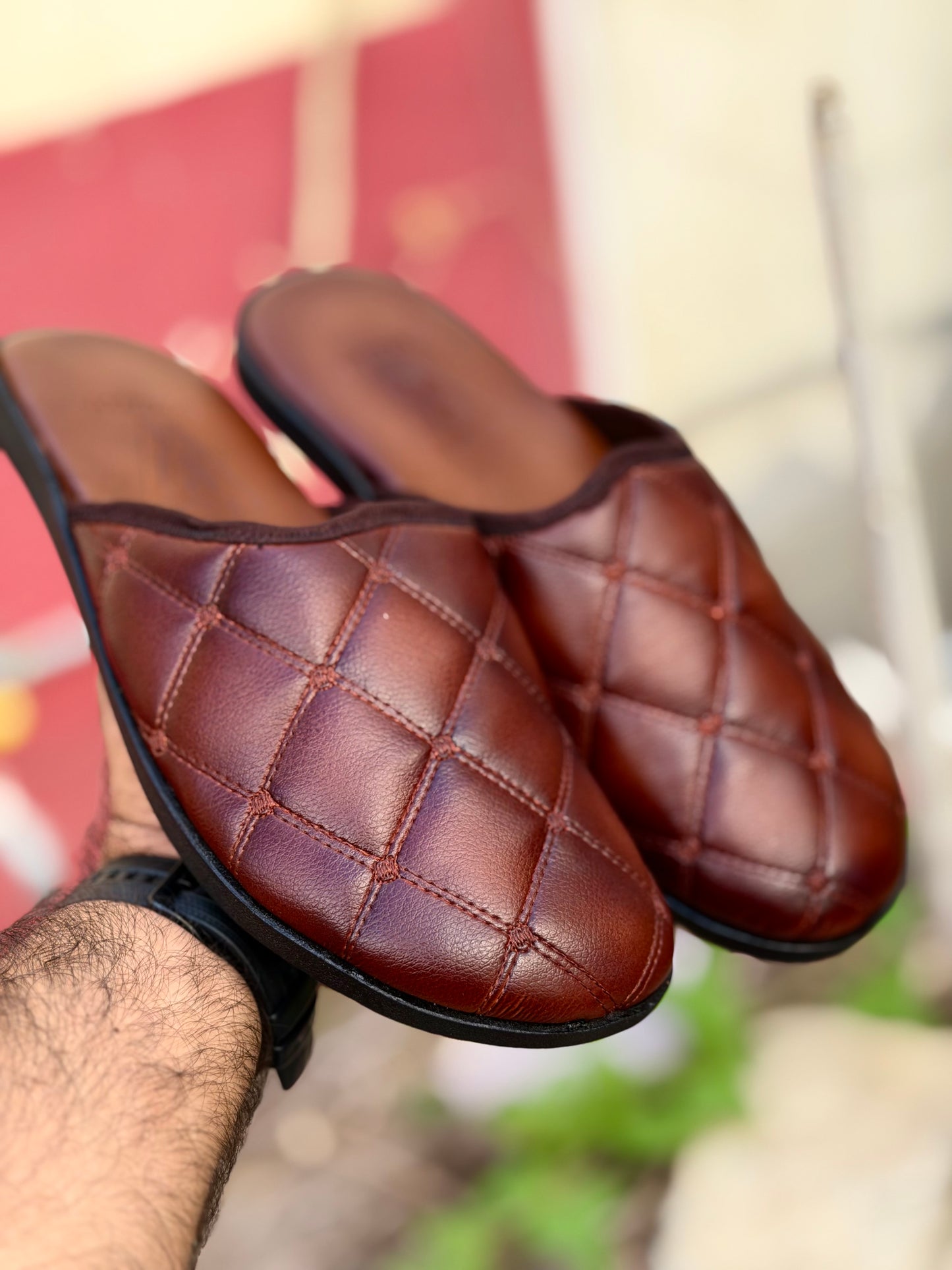 LEATHER INNER FOAM PADDED MULE