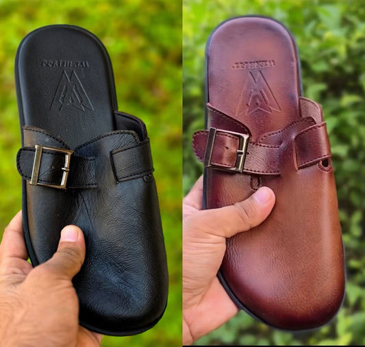 Mules | Premium Grain Leather Slip-On