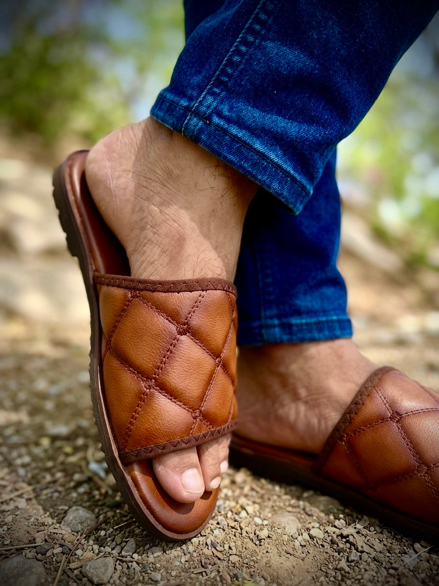 Extreme Comfort Padded Leather Slippers