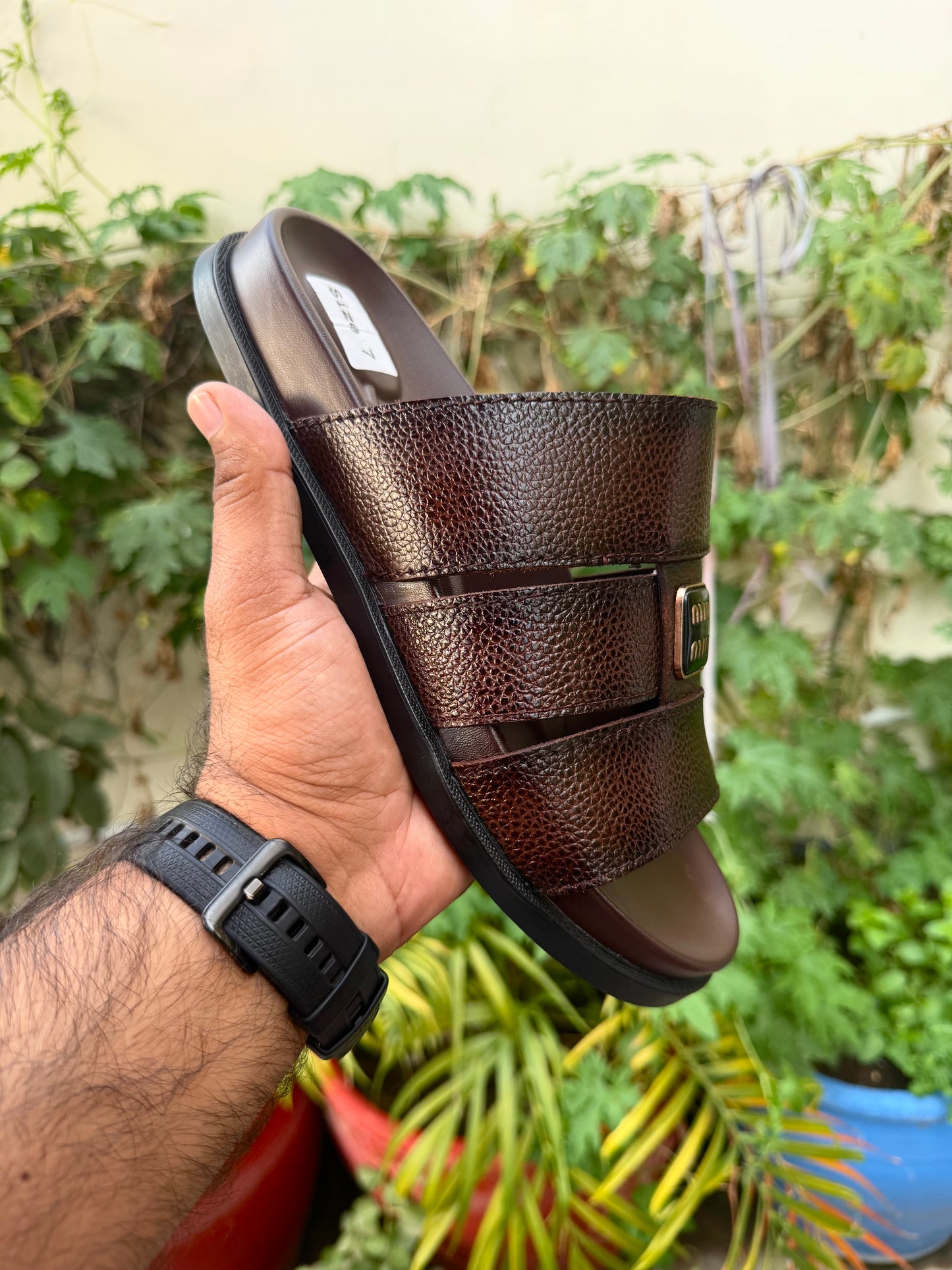 Leather Slippers FS-01 | Soft & Medicated