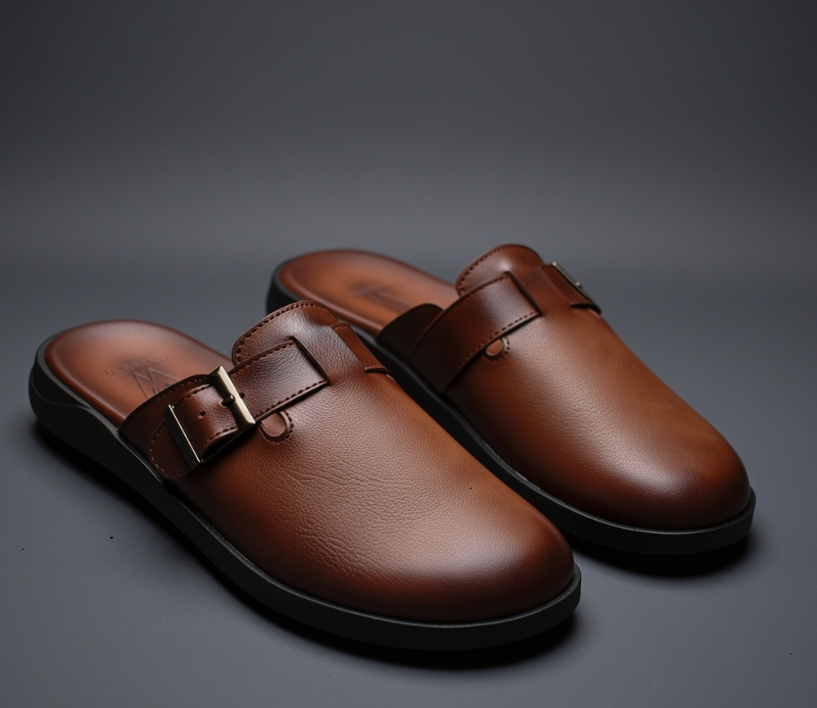 Mules | Premium Grain Leather Slip-On