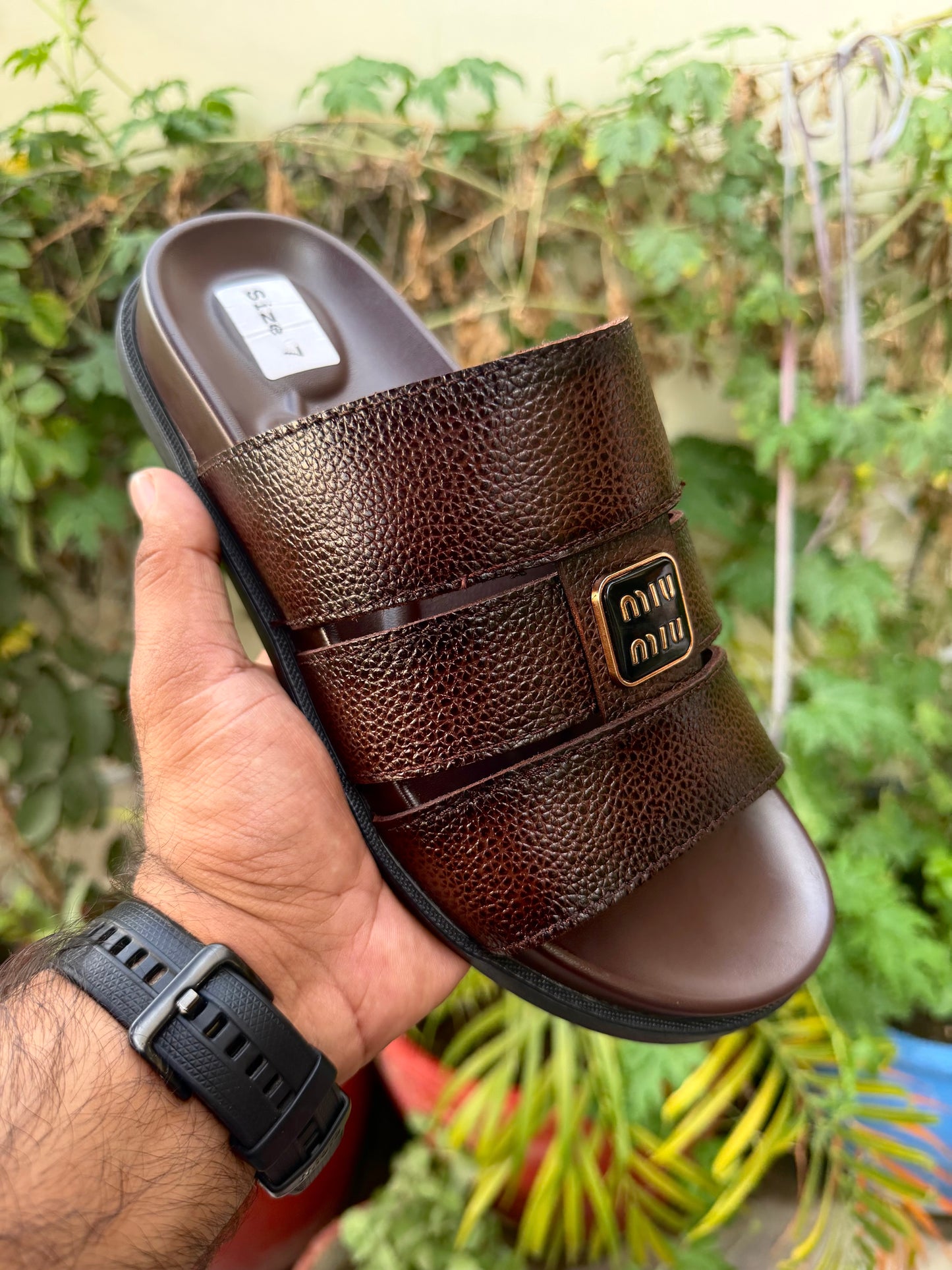 Leather Slippers FS-01 | Soft & Medicated