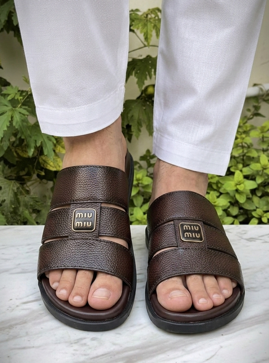 Leather Slippers FS-01 | Soft & Medicated