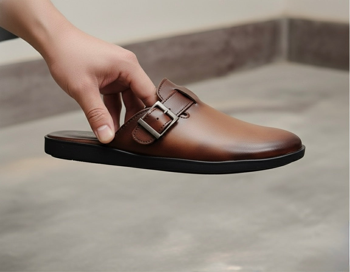 Mules | Premium Grain Leather Slip-On