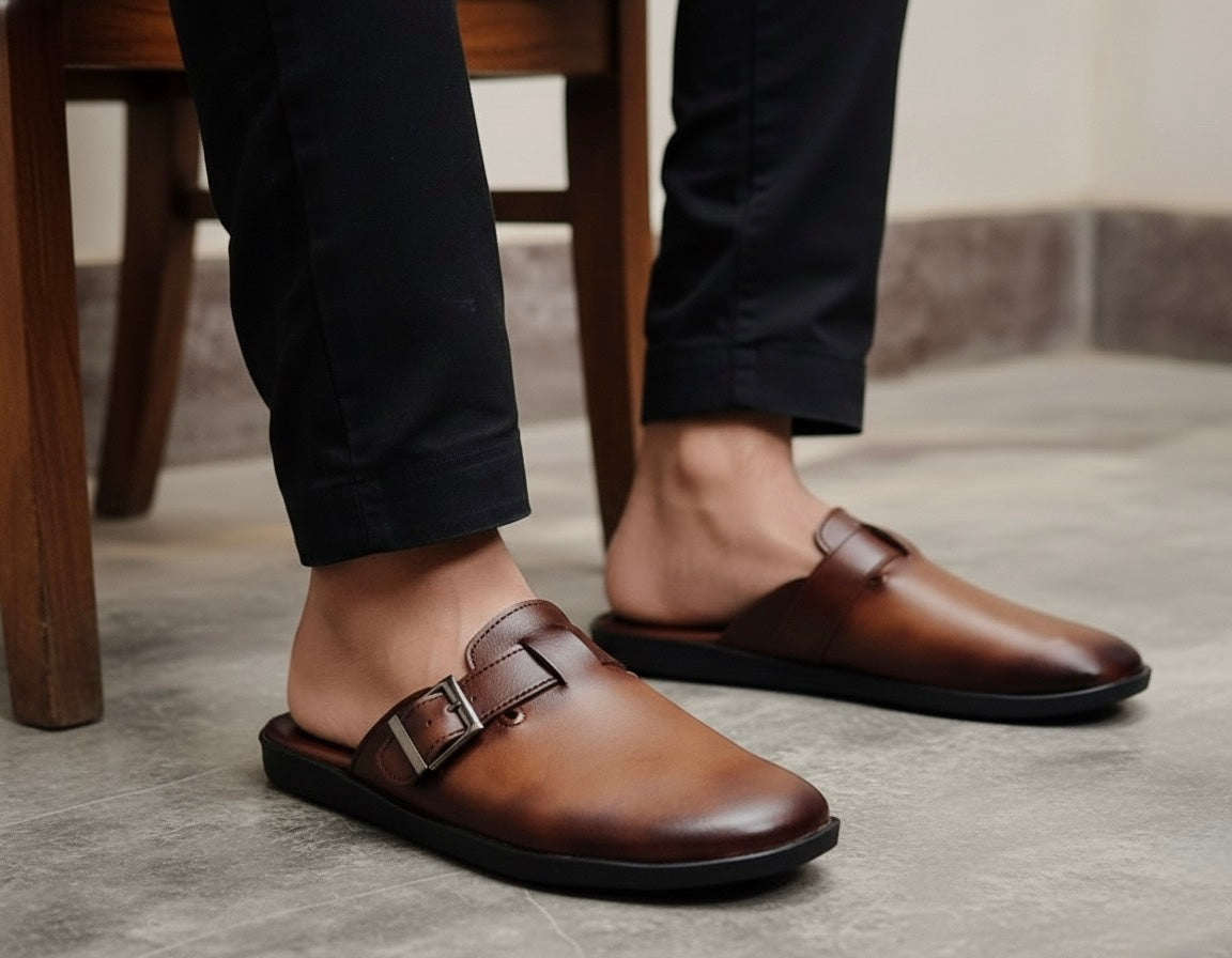 Mules | Premium Grain Leather Slip-On