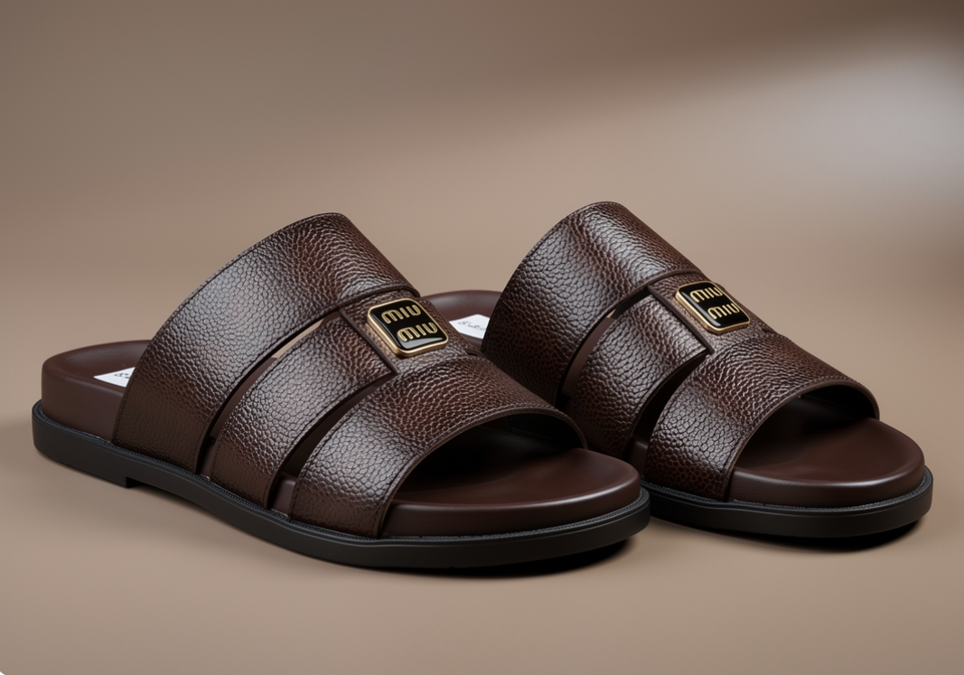 Leather Slippers FS-01 | Soft & Medicated