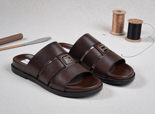 Leather Slippers FS-01 | Soft & Medicated