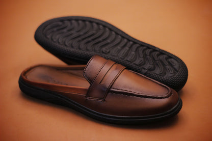 Handmade Leather Loafer Mules For Men | Soft Medicated