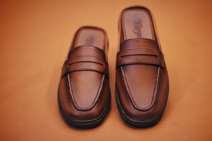 Handmade Leather Loafer Mules For Men | Soft Medicated