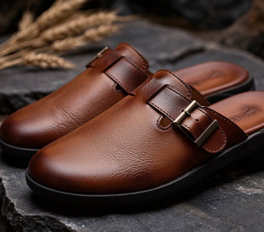Mules | Premium Grain Leather Slip-On