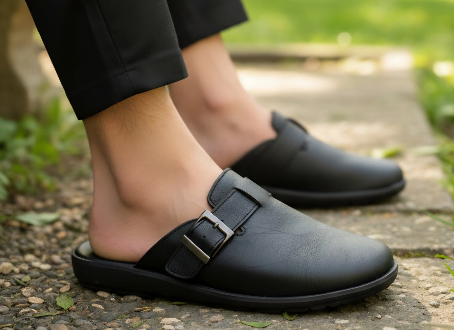 Mules | Premium Grain Leather Slip-On