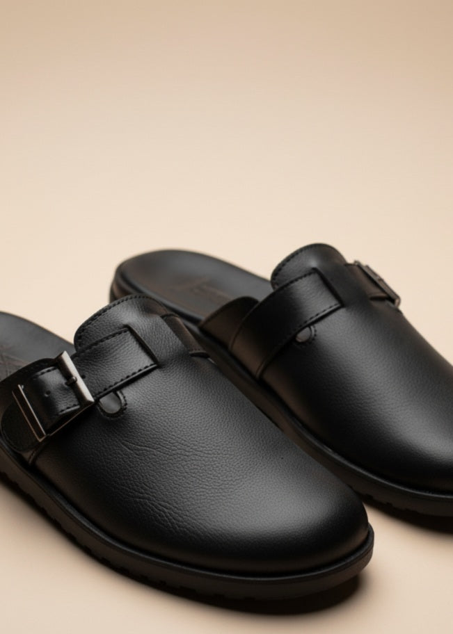 Mules | Premium Grain Leather Slip-On