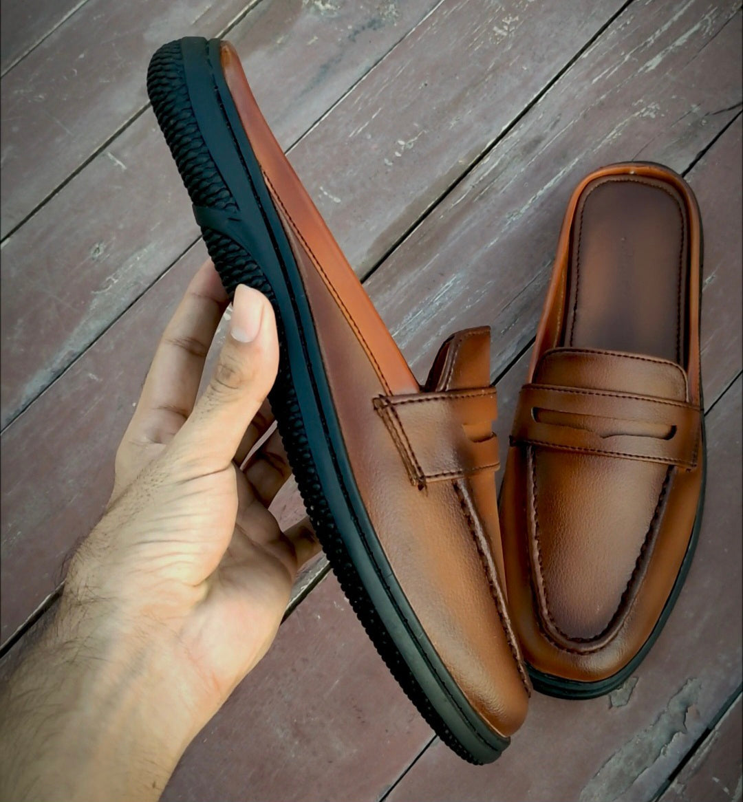 100% LEATHER HANDMADE MULE |  MEDICATED