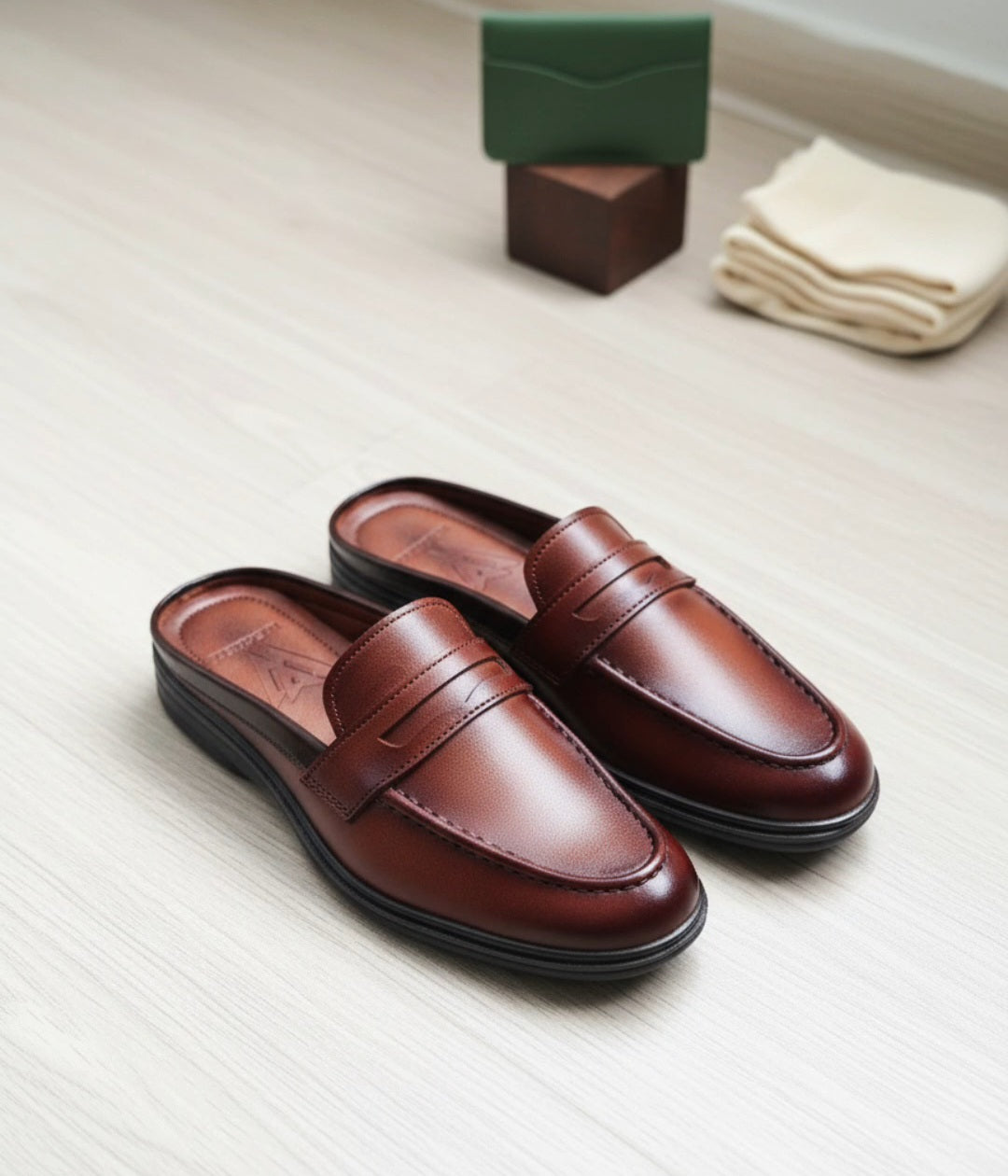 100% LEATHER HANDMADE MULE |  MEDICATED